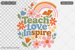 Teacher Boho Floral SVG PNG Sublimation Product Image 1