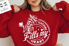 Teaching fills my heart svg, Teacher Valentine svg Product Image 2