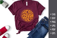 Teachers Gonna Teach Cut File | Teaching Word Art Product Image 1