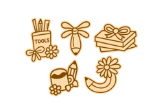 Teacher Hand Made Studs for Gift Laser Cut SVG Templates Product Image 2