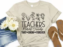 Teachers Plant Seeds that Grow Forever SVG PNG DXF, Cut File Product Image 2