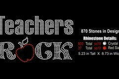 Teachers Rock Rhinestone SVG Template Product Image 2