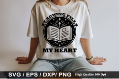 Teaching Fills My Heart - Teacher SVG Design Product Image 1