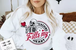 Teaching fills my heart svg, Teacher Valentine svg Product Image 4
