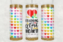 Teacher Appreciation 20 oz Skinny Tumbler Sublimation PNG Product Image 1