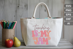 Teaching Is My Jam SVG File | Back to School Retro SVG Product Image 3