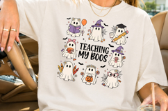 Teaching My Boos Halloween PNG, Teacher Cute Ghost Design Product Image 2