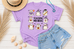 Teaching My Boos Halloween PNG, Teacher Cute Ghost Design Product Image 3