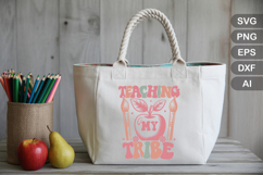 Teaching My Tribe SVG File | Back to School Retro SVG Product Image 3
