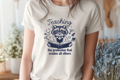 Teacher Raccoon SVG Bundle - 10 Funny Educator PNG Designs Product Image 7