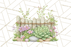Teacup Garden Clipart, Spring Mini World Png, Tiny Animal Product Image 3