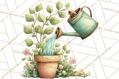 Teacup Garden Clipart, Spring Mini World Png, Tiny Animal Product Image 5