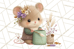 Teacup Garden Clipart, Spring Mini World Png, Tiny Animal Product Image 4