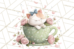 Teacup Garden Clipart, Spring Mini World Png, Tiny Animal Product Image 3