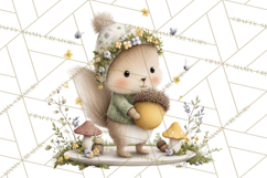 Teacup Garden Clipart, Spring Mini World Png, Tiny Animal Product Image 2