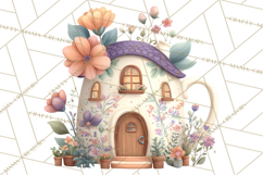Teacup Garden Clipart, Spring Mini World Png, Tiny Animal Product Image 3