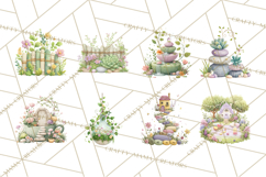 Teacup Garden Clipart, Spring Mini World Png, Tiny Animal Product Image 4
