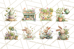 Teacup Garden Clipart, Spring Mini World Png, Tiny Animal Product Image 8