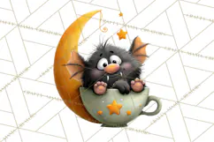Halloween Teacup Monster Clipart PNG for Stickers Product Image 4