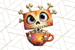 Halloween Teacup Monster Clipart PNG for Stickers Product Image 4