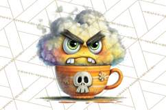 Halloween Teacup Monster Clipart PNG for Stickers Product Image 5
