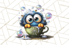 Halloween Teacup Monster Clipart PNG for Stickers Product Image 4