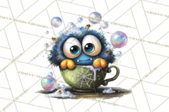Halloween Teacup Monster Clipart PNG for Stickers Product Image 4