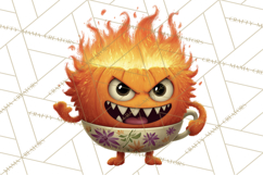 Halloween Teacup Monster Clipart PNG for Stickers Product Image 5