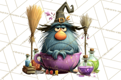 Halloween Teacup Monster Clipart PNG for Stickers Product Image 3