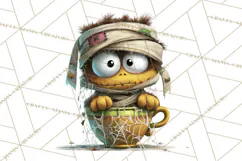 Halloween Teacup Monster Clipart PNG for Stickers Product Image 5