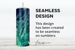 Teal Abstract Art Sublimation Design for 20oz Skinny Tumbler Product Image 2
