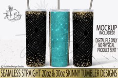Teal and Black Glitter Tumbler Sublimation Bundle PNG Bling Elegant Wedding Bridesmaid New Years