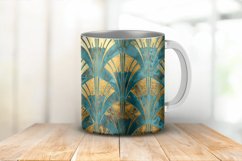 Teal and Gold Art Deco Digital Paper Bundle Product Image 2