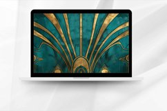 Teal and Gold Art Deco Digital Paper Bundle Product Image 4