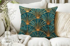 Teal and Gold Art Deco Digital Paper Bundle Product Image 5