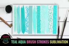 TEAL AQUA BRUSH STROKES SUBLIMATION- BLUE BRUSH STROKE BACKGROUND