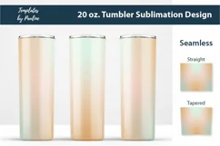 Teal Beige Seamless Sublimation Tumbler Wrap for 20 oz Skinny Tumbler