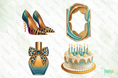Teal Birthday Clipart Product Image 1
