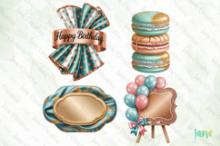 Teal Birthday Clipart Product Image 1