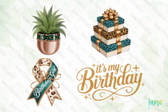 Teal Birthday Clipart Product Image 1