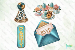 Teal Birthday Clipart Product Image 1