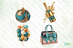 Teal Birthday Clipart Product Image 1