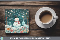 GorgeousTeal Christmas Square Coaster design.