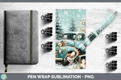 GorgeousTeal Christmas Pen Wrap design.