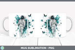 GorgeousTeal Drips Mug Wrap design.