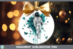 GorgeousTeal Drips Ornament design.