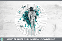 GorgeousTeal Drips Wind Spinner design.