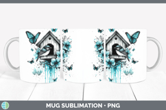 GorgeousTeal Drips Mug Wrap design.