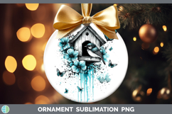 GorgeousTeal Drips Ornament design.