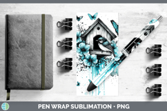 GorgeousTeal Drips Pen Wrap design.